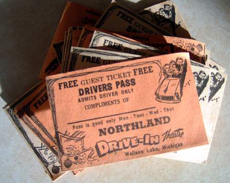Northland Drive-In Theatre - Northland Tickets Courtesy Phil Whittaker